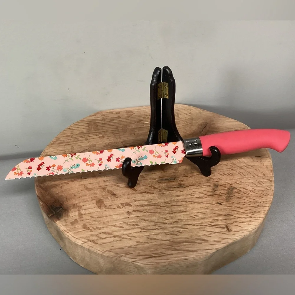🔴 Pioneer Women - Bread Knife / Carving Knife - Beautiful & Colorful Design